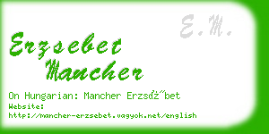 erzsebet mancher business card